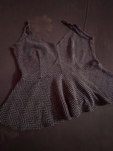 Chic Chevron Peplum Top