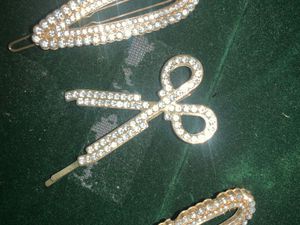 Rhinestone Hair Clips (Set of 3)