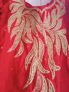 Red Suit Salwar With Duppata