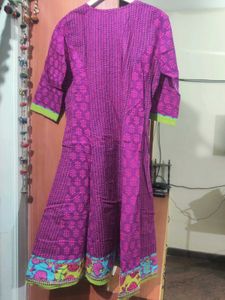 Biba Multicolored Anarkali Suit Set