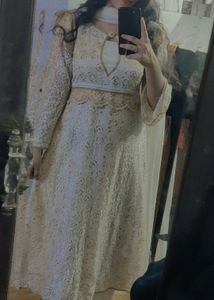 Indian White Anarkali