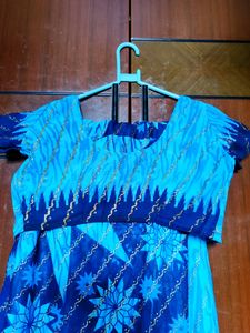 Glittery Blue Saree