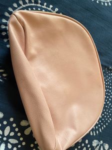 Pink Medium Size Pouch Leather