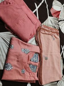 Embroidery Suit With Anyone Nose Stud Free