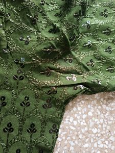 Green Kurti With Beautiful Design