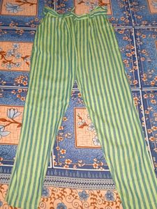 Green Striped Lounge Pants