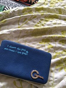 Blue &#39;I Love Pink&#39; Wallet