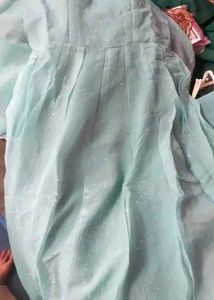 Elegant Aqua Anarkali Suit Set