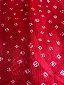 Red saree &amp; Green Blouse
