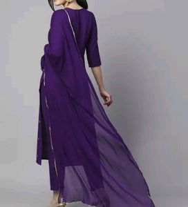 Elegant Purple Kurta Set