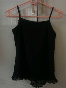 Black Camisole beautifully Laced Up And Down