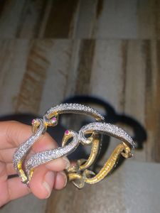 Bracelet And Two Heavy Bangles Women