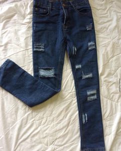 Ribbed Denim Jeans