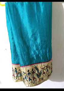 ||Printed Border Saree || Sea Green Colour