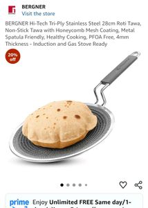 BURGNER Hi Tech Grid Ceramic Roti Tawa 💯🔥♥️