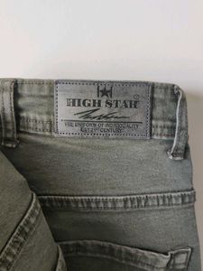 Slim Fit Olive Green Jeans