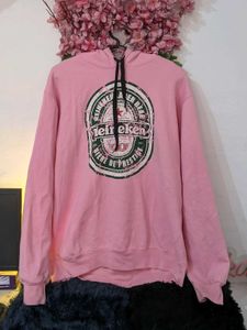Oversized Pink Colour Hoodie