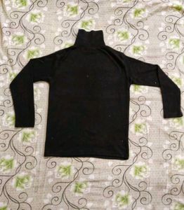 Black Turtleneck Long Sleeve Top