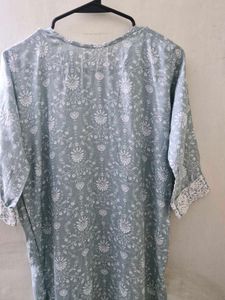 Elegant Blue Floral Kurta