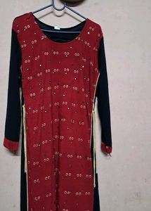 Kurti Red Black