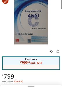 Programming In ANSI , Computer Book