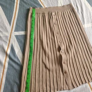 Button Front Knit Skirt Waist 26