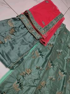 Half Stitch Lehenga