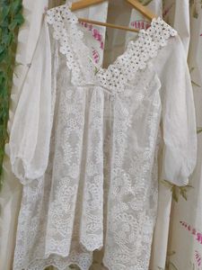 White Embroidered Top