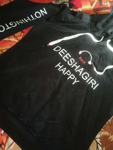 Printed Black Hoodie