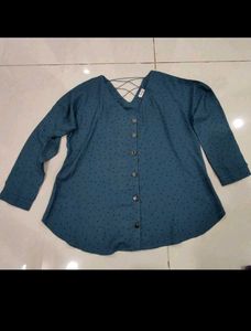V- Neck Top With Back Degisn