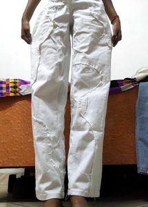 White Distressed Jeans