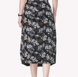 Floral Slit Midi Skirt