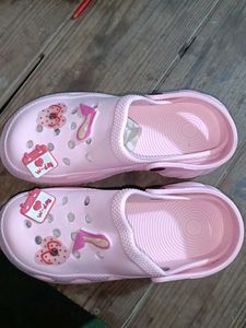Cute Pink Clogs with Charms