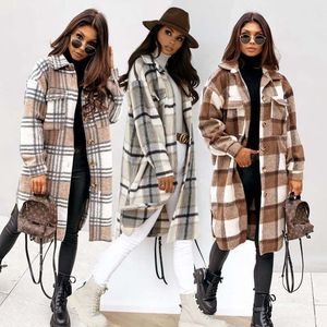 Plaid Woollen Shirt Jacket