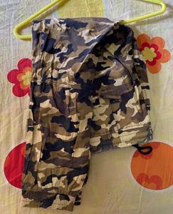 Army Print Trousers For Women