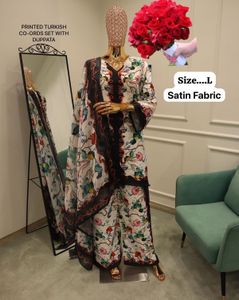 Stylish Turkish Co-ord Set with Dupatta