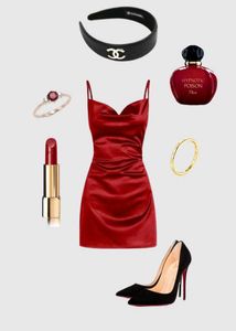 Ravishing Red With Black Sash ♥️