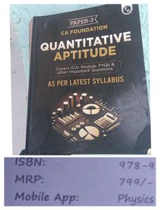 CA Foundation Module, PW  Books Edition Jan 2025