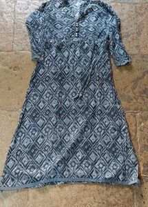 Grey Patterned kurti
