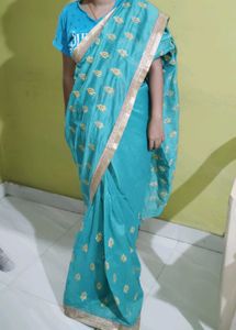 Elegant Teal Saree
