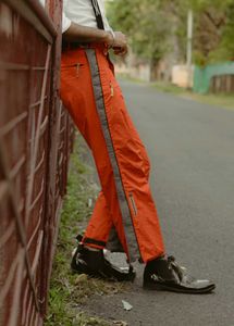 Orange baggy Pants with suspender