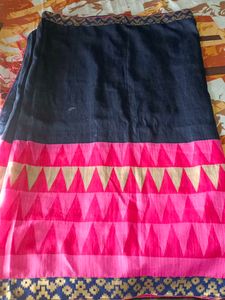 Blue And Pink Saree