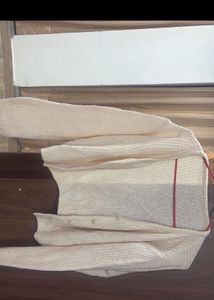 cream knit cardigan