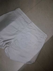 White Denim Shorts