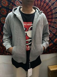 Gray Zip-Up Hoodie