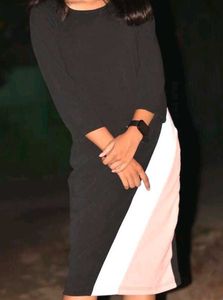 Elegant Black & White Dress