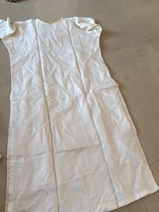 White Embroidered Kurti Set