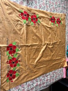 Maa Durga face kantha saree with blouse piece