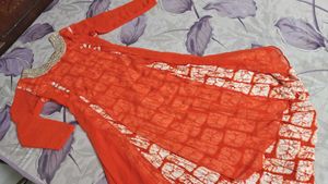 Orange Layered  Dress👗