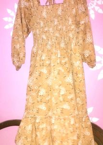 Floral Smocked Midi Dress